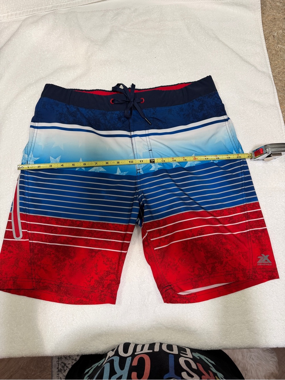 ZeroXposur Men's Red, Blue & White Striped Board Shorts